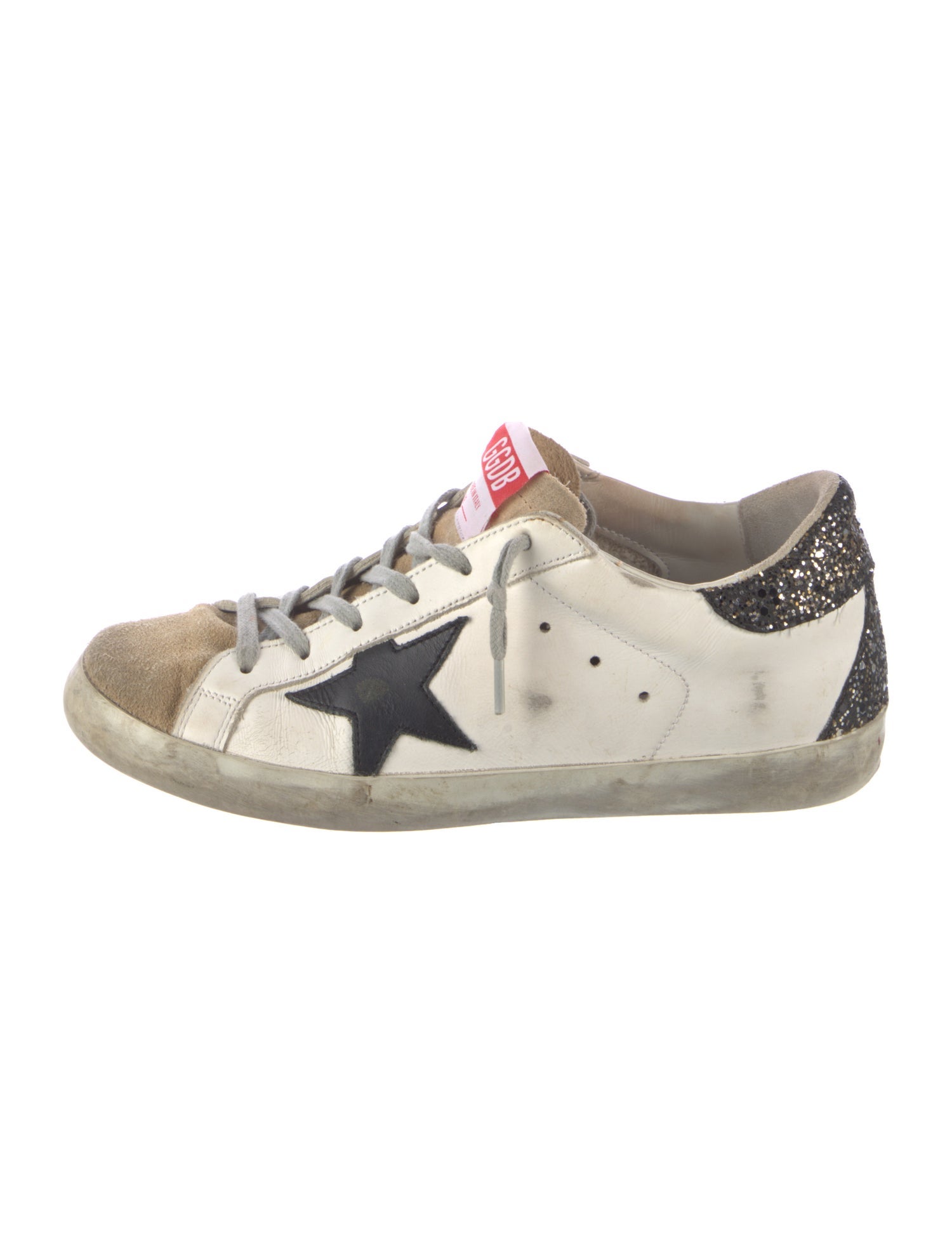 Golden Goose Leather Animal Print Sneakers