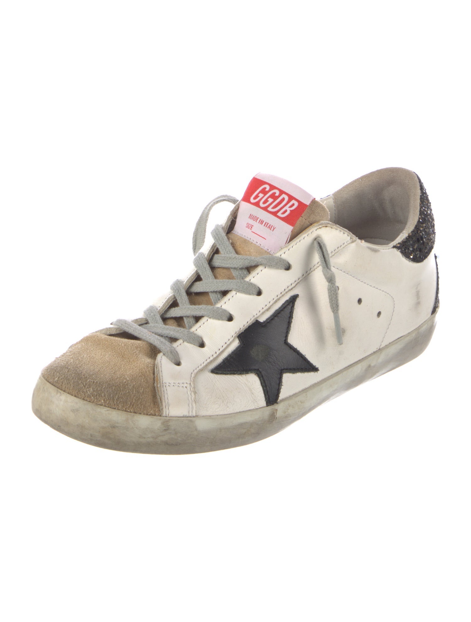 Golden Goose Leather Animal Print Sneakers