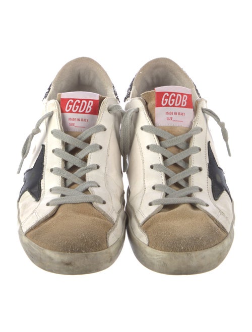 Golden Goose Leather Animal Print Sneakers