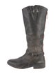 Golden Goose Leather Distressed Accents Riding Boots