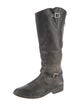 Golden Goose Leather Distressed Accents Riding Boots