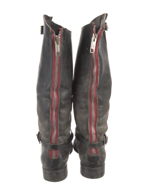 Golden Goose Leather Distressed Accents Riding Boots