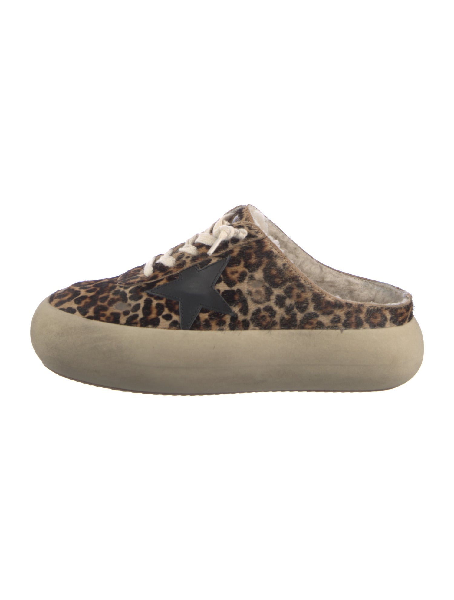 Golden Goose Ponyhair Animal Print Sneakers