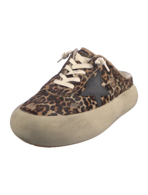 Golden Goose Ponyhair Animal Print Sneakers
