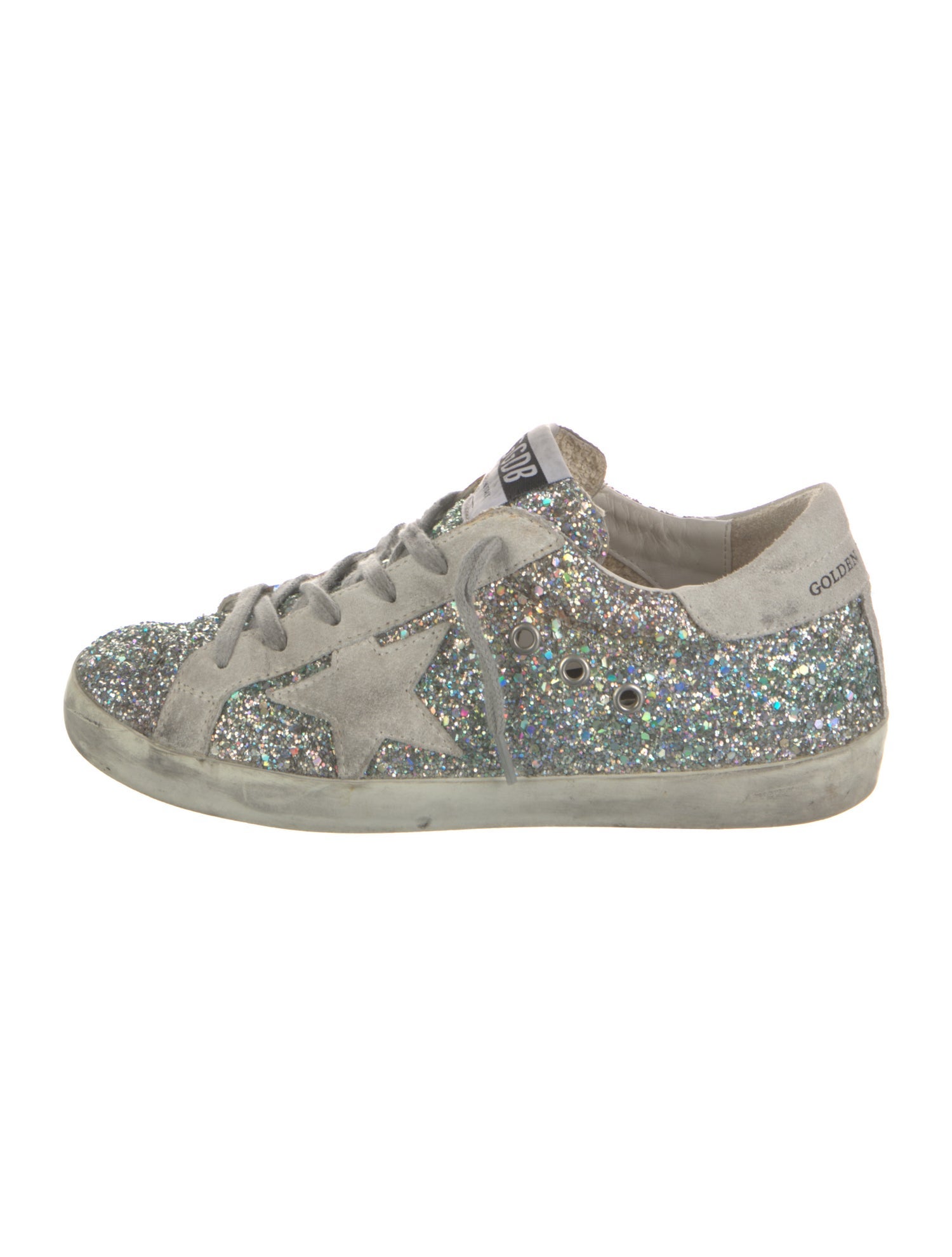 Golden Goose Glitter Printed Sneakers
