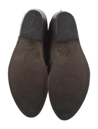 Golden Goose Leather Embroidered Accent Western Boots