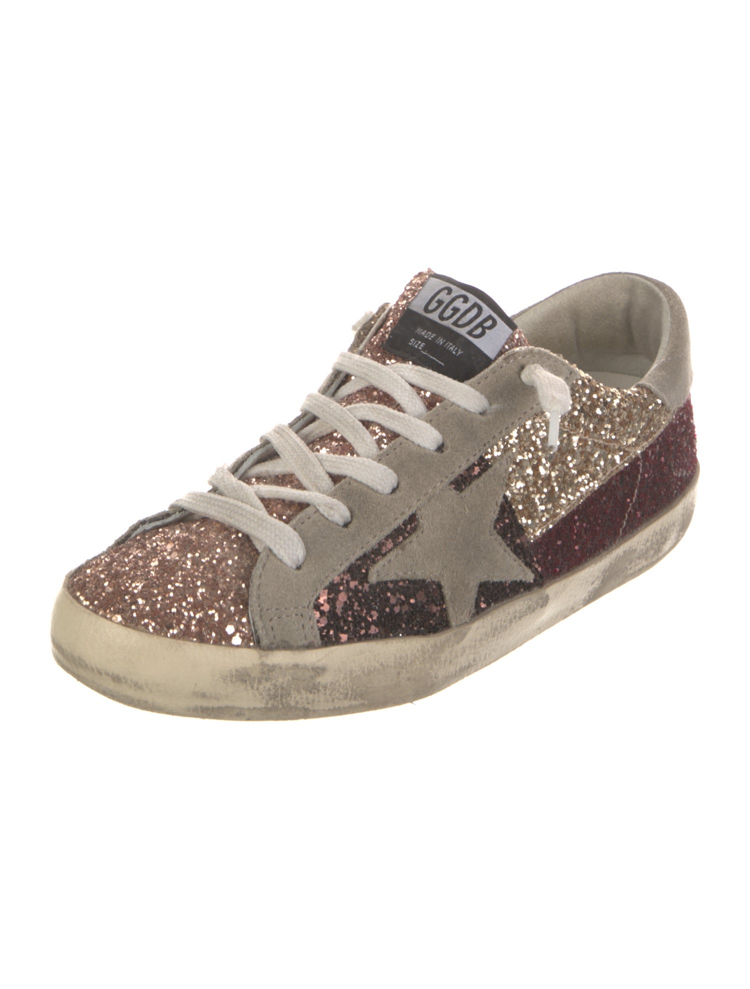 Golden Goose Glitter Printed Sneakers
