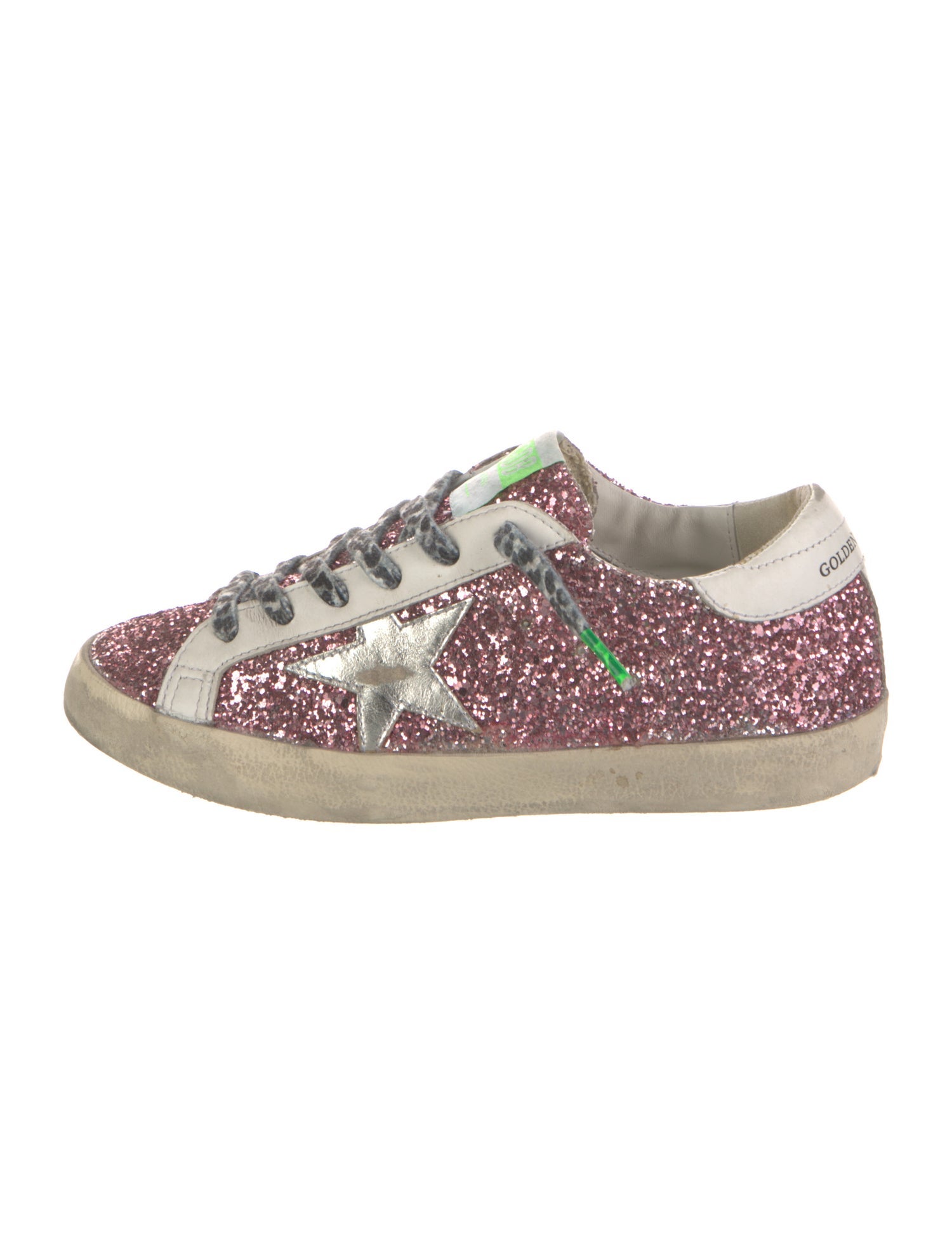 Golden Goose Glitter Printed Sneakers