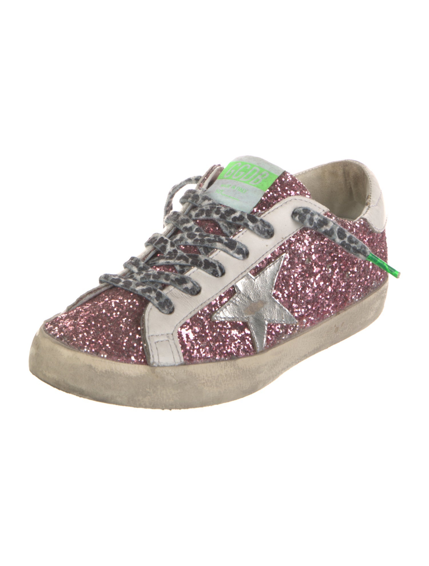 Golden Goose Glitter Printed Sneakers
