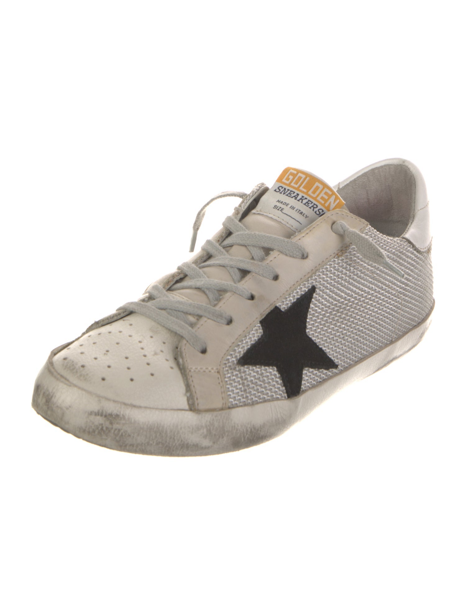 Golden Goose Leather Distressed Accents Sneakers