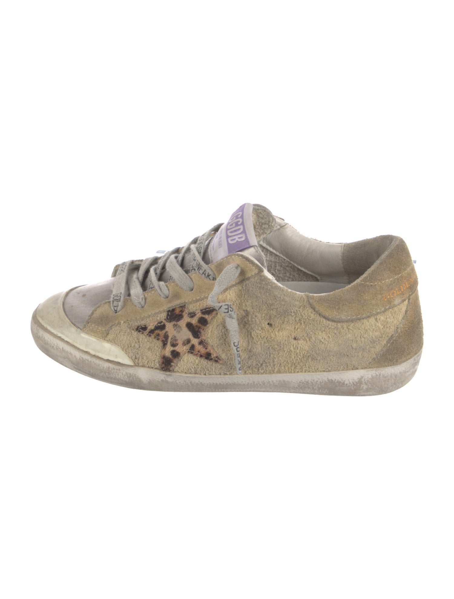 Golden Goose Suede Animal Print Sneakers
