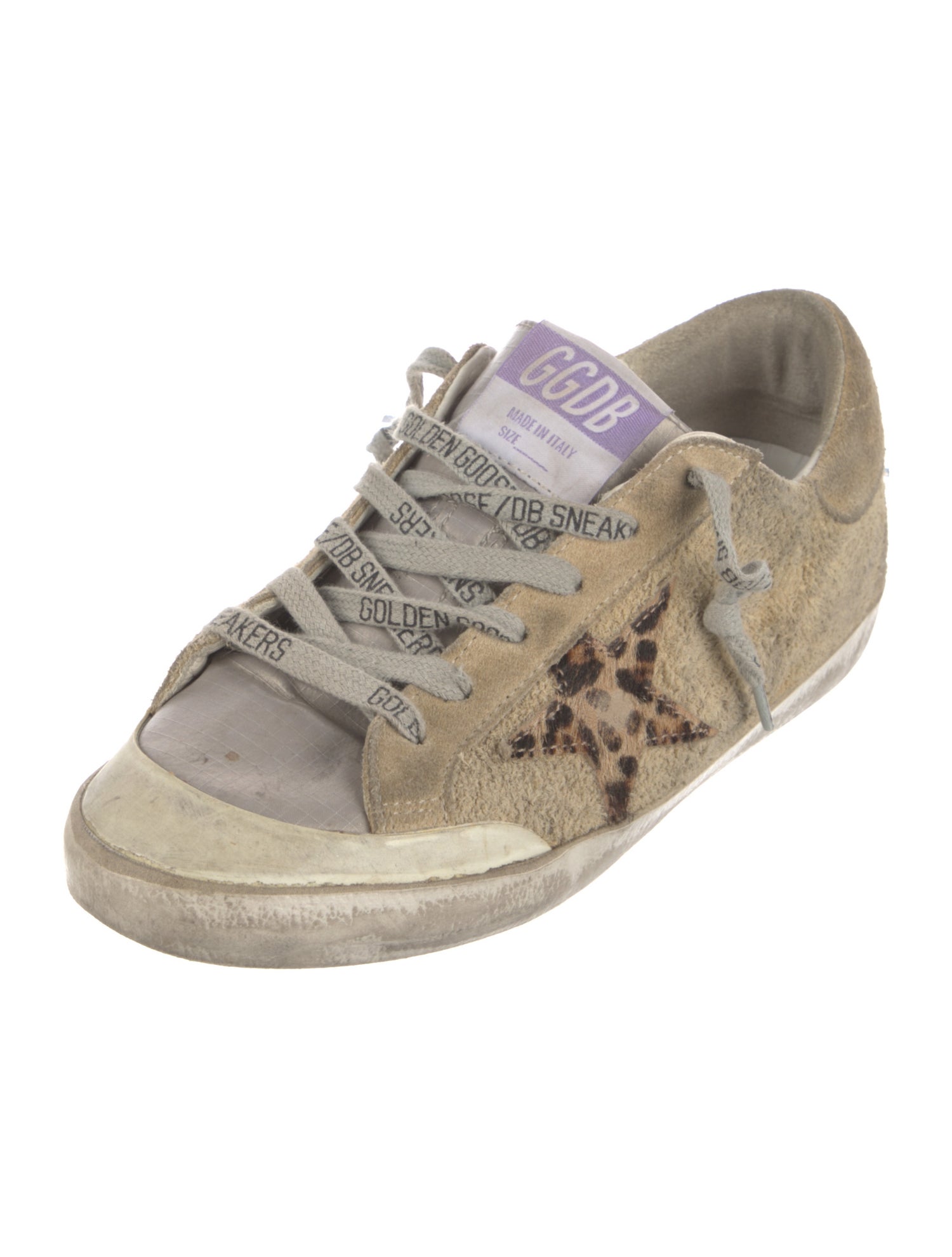 Golden Goose Suede Animal Print Sneakers