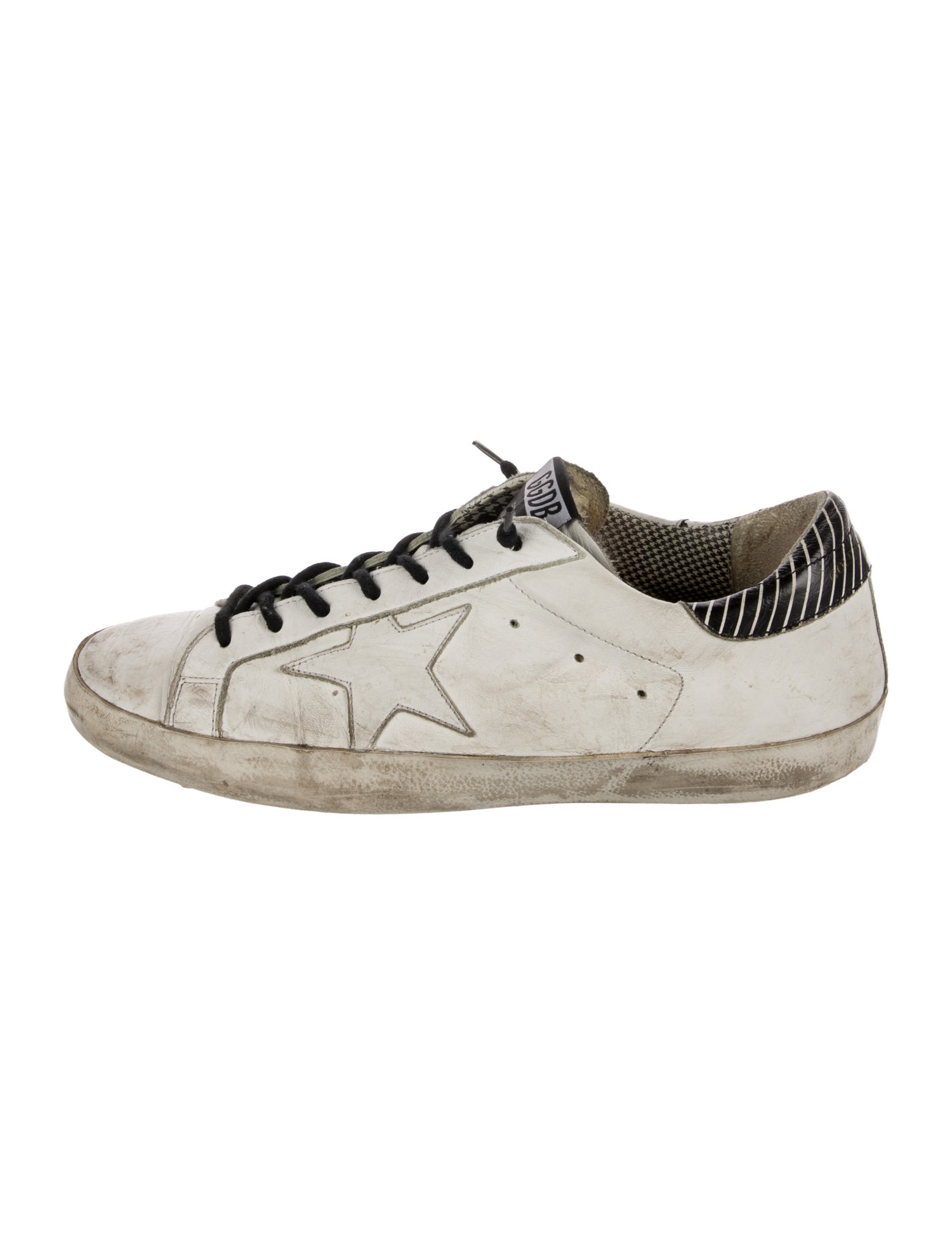 Golden Goose Leather Printed Sneakers