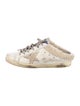 Golden Goose Leather Glitter Accents Sneakers