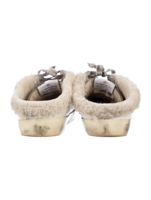 Golden Goose Leather Glitter Accents Sneakers