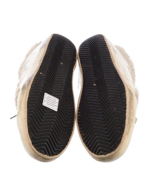 Golden Goose Leather Glitter Accents Sneakers