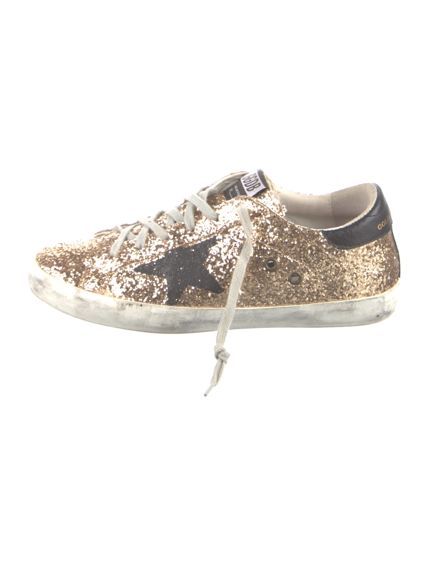 Golden Goose Glitter Printed Sneakers