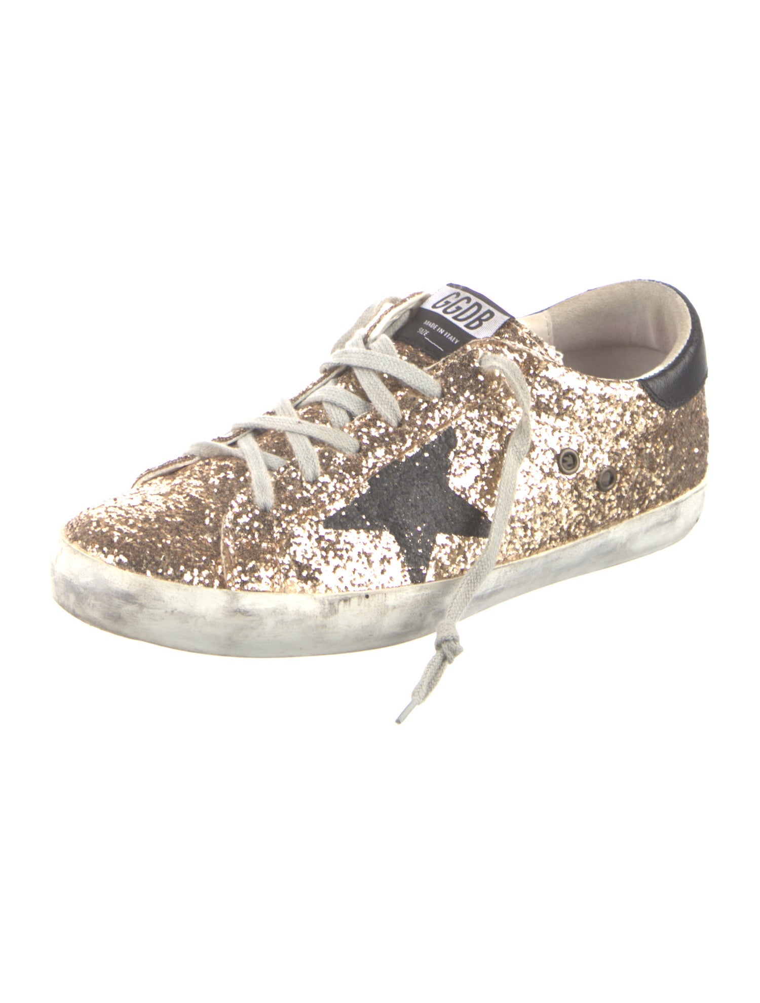 Golden Goose Glitter Printed Sneakers