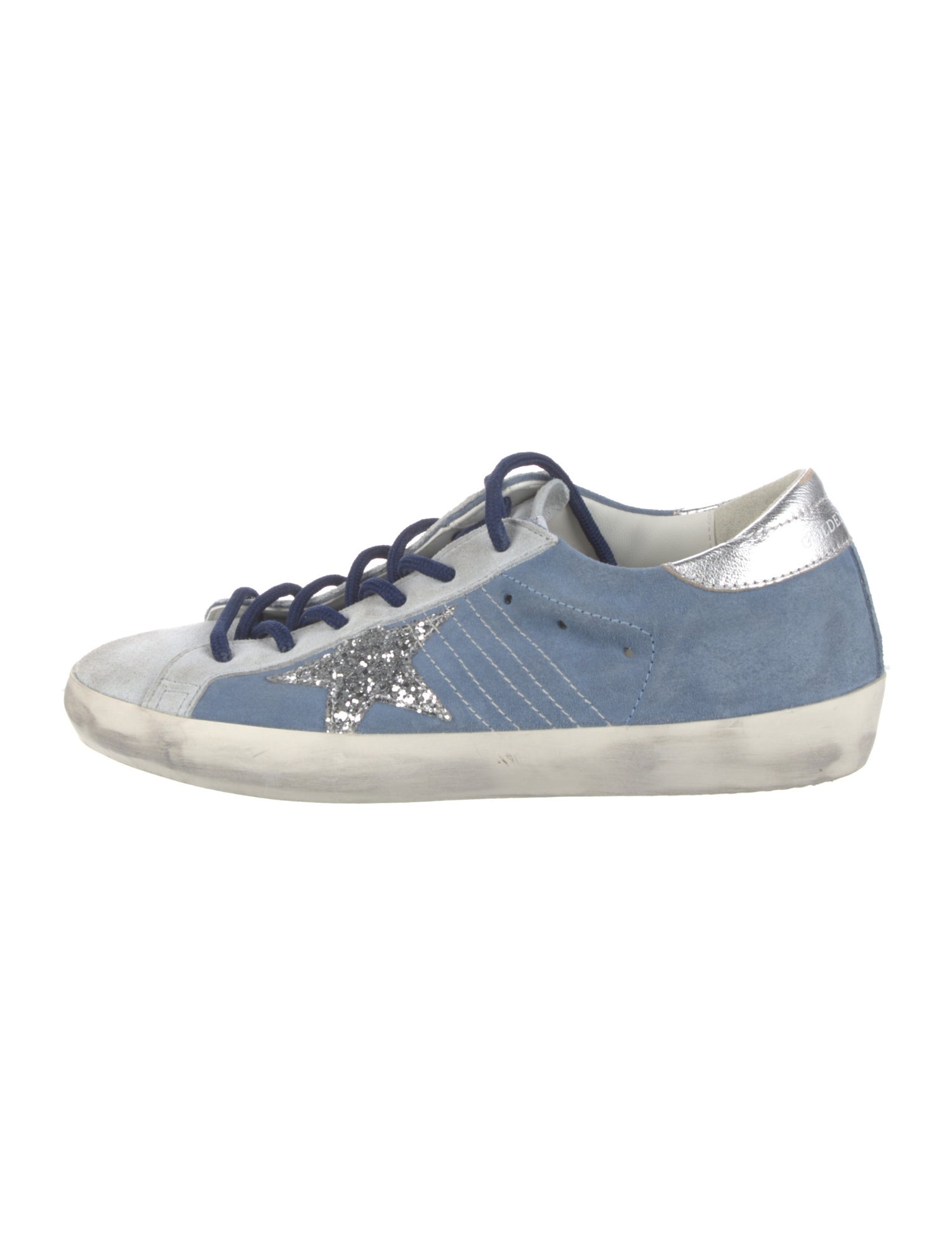 Golden Goose Suede Colorblock Pattern Sneakers