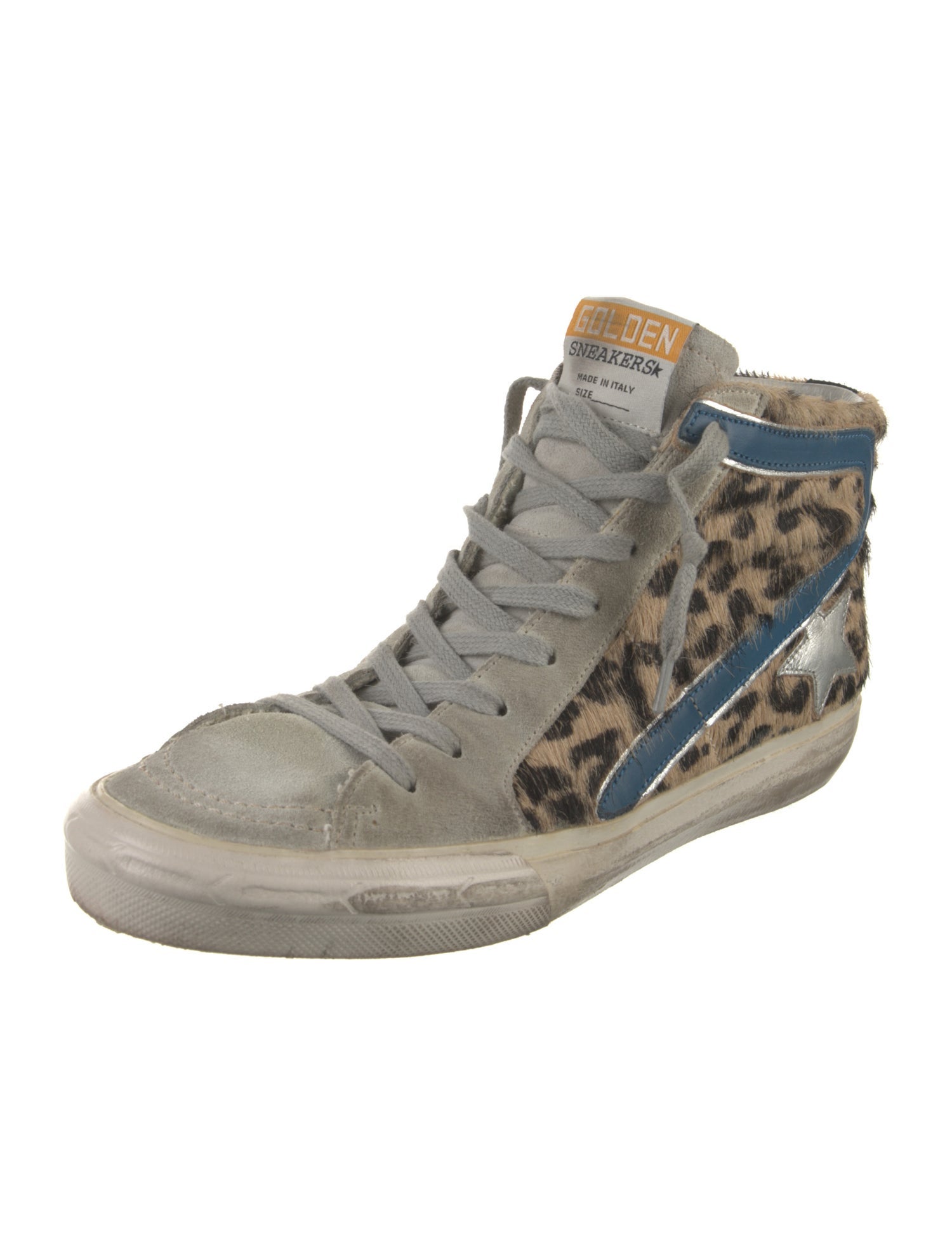 Golden Goose Ponyhair Animal Print Sneakers