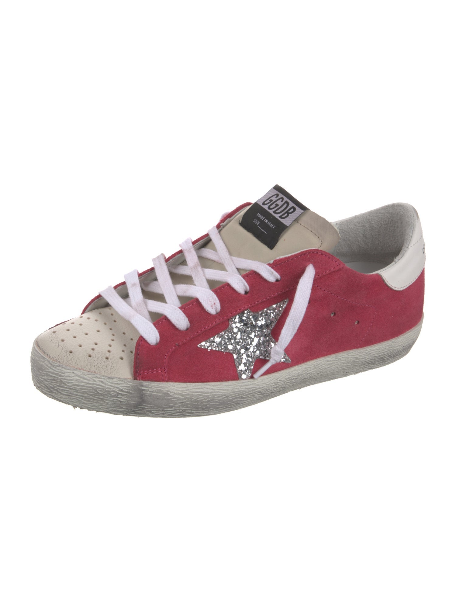 Golden Goose Suede Glitter Accents Sneakers