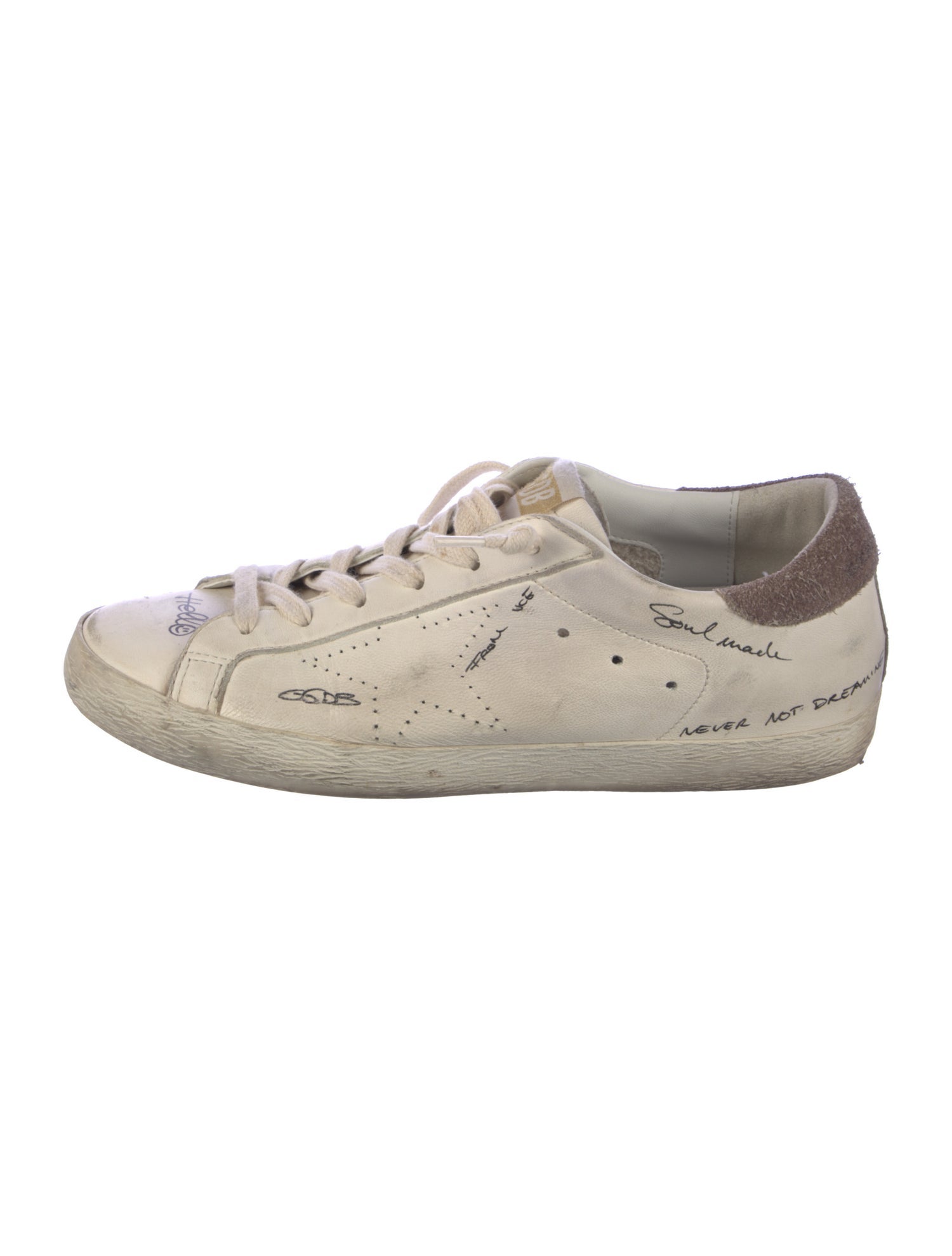 Golden Goose Leather Printed Sneakers