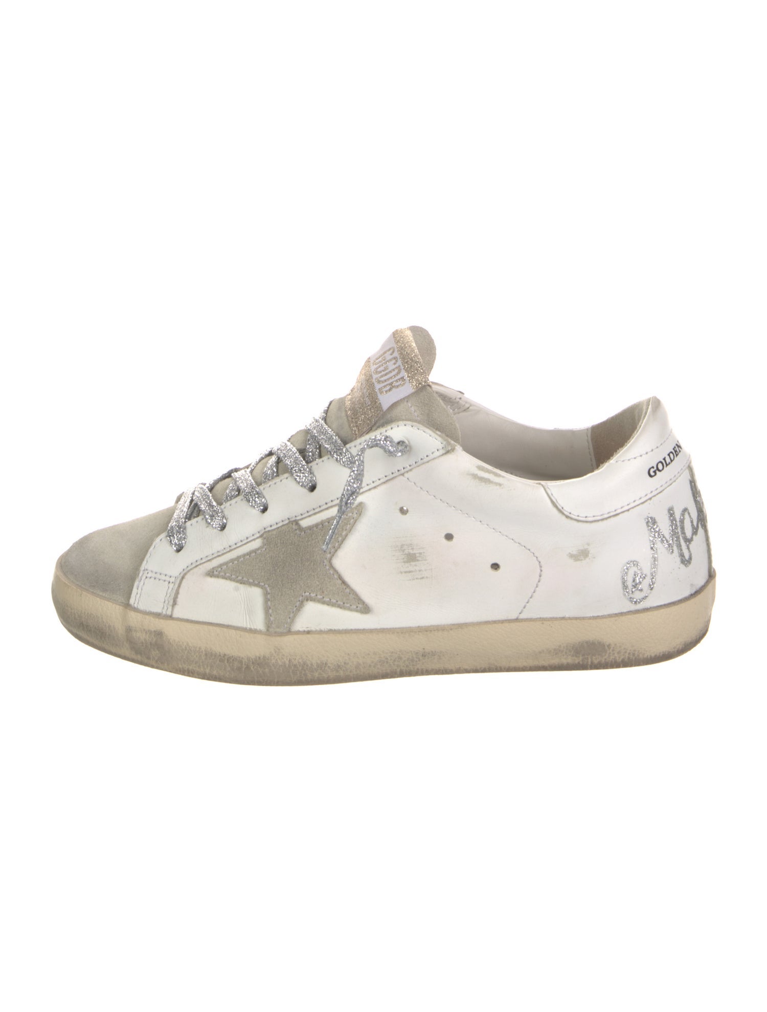 Golden Goose Leather Printed Sneakers