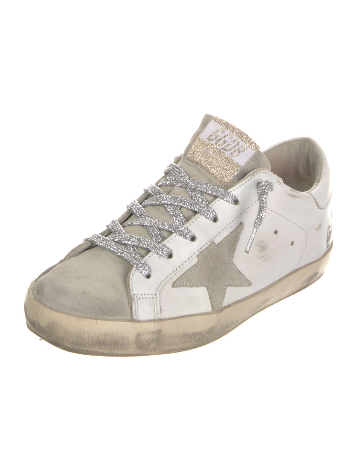Golden Goose Leather Printed Sneakers