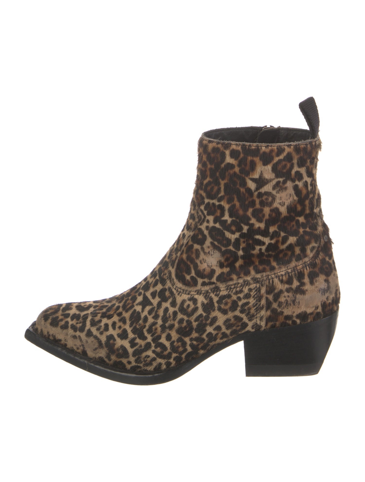 Golden Goose Ponyhair Animal Print Boots