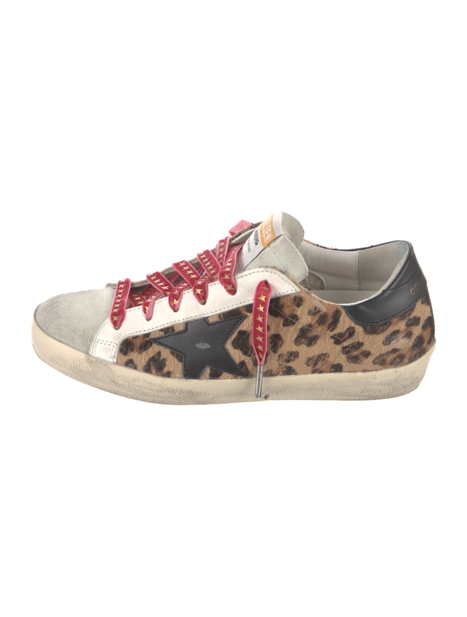 Golden Goose Ponyhair Animal Print Sneakers