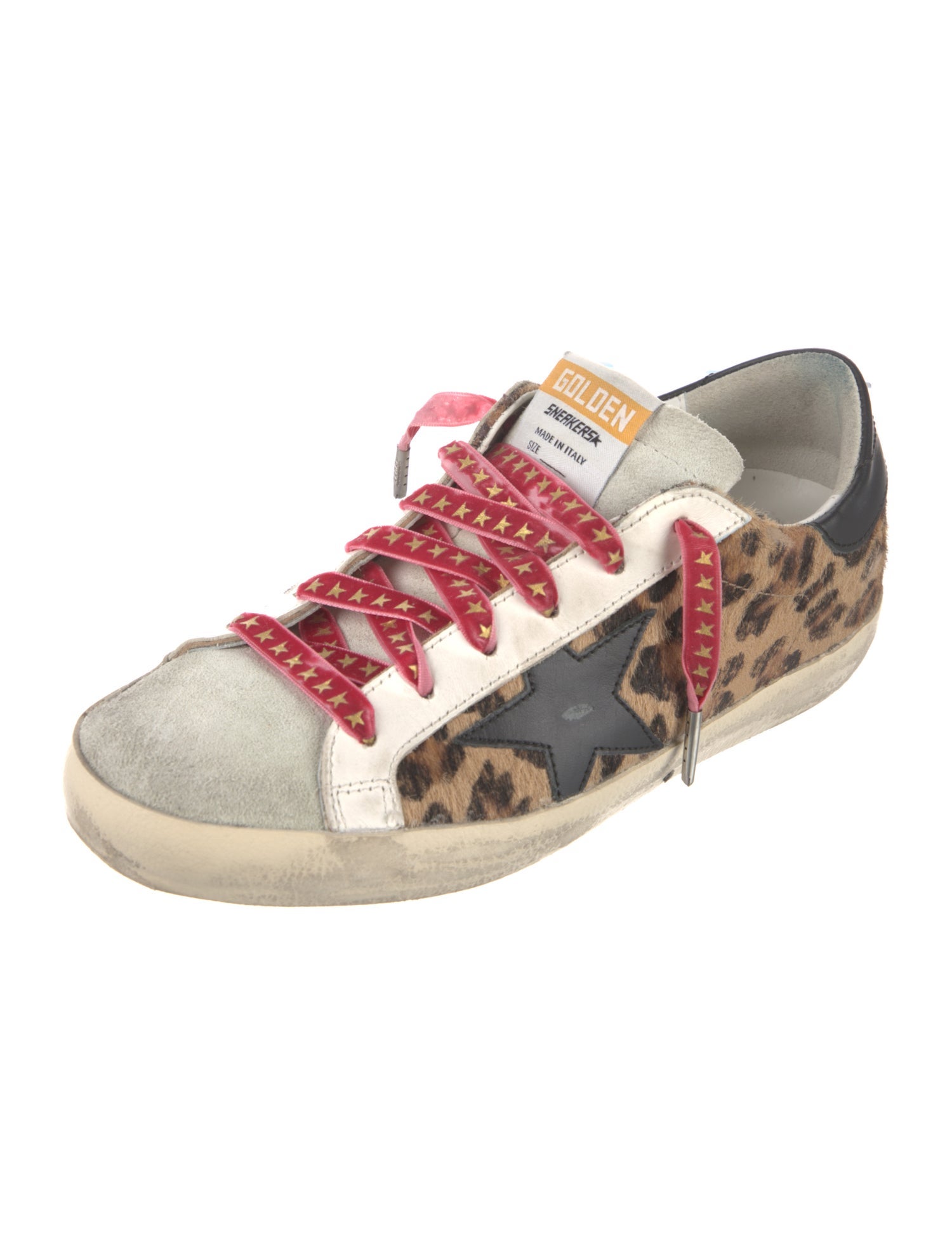 Golden Goose Ponyhair Animal Print Sneakers