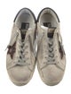 Golden Goose Leather Glitter Accents Sneakers