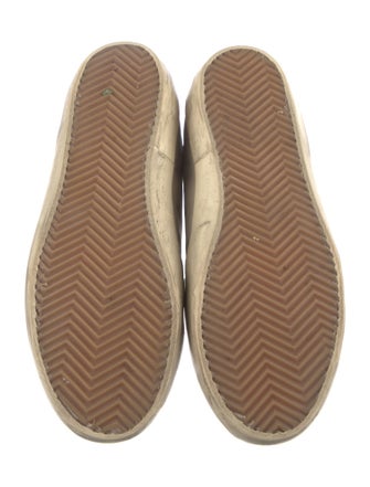 Golden Goose Leather Glitter Accents Sneakers