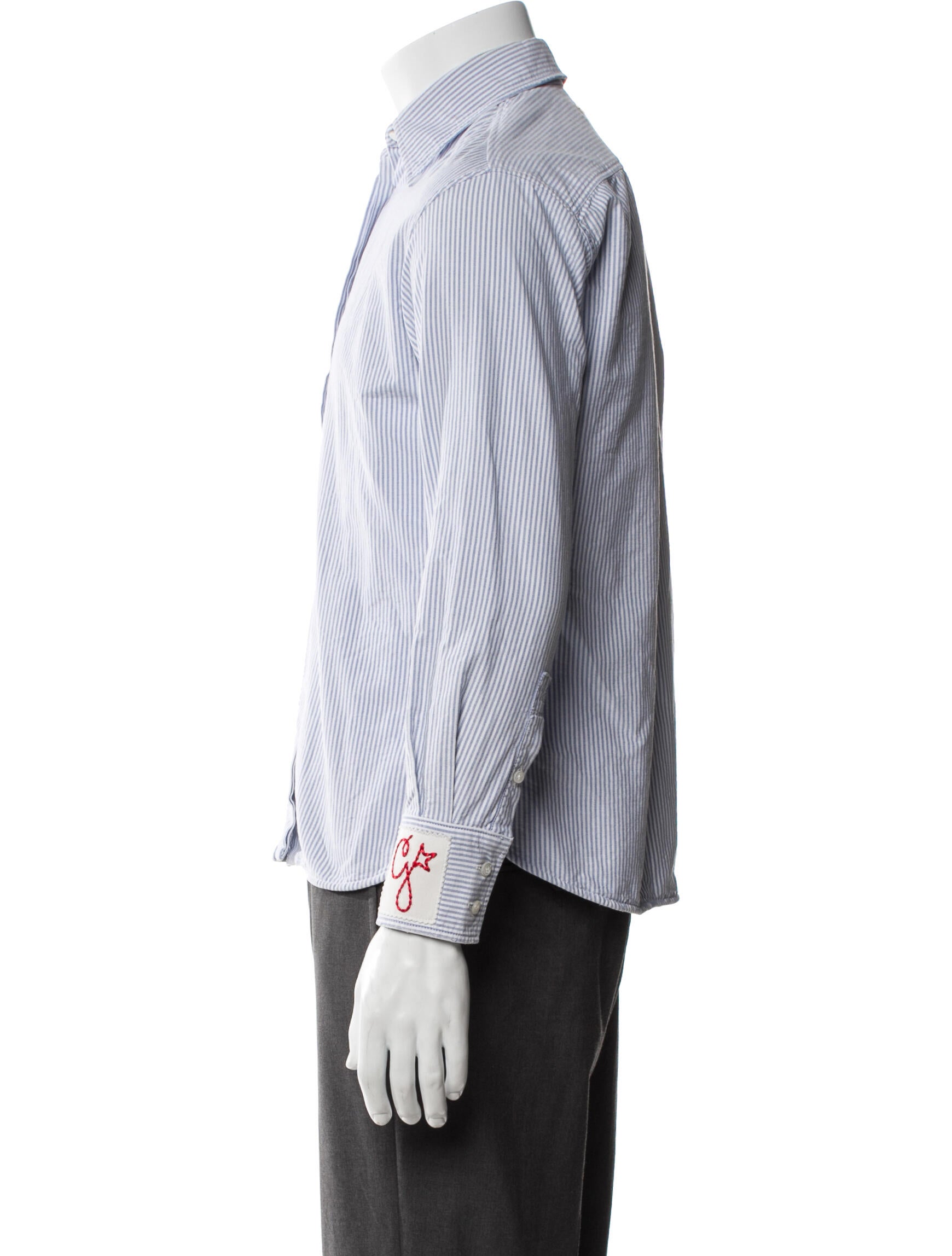 Golden Goose Striped Long Sleeve Dress Shirt
