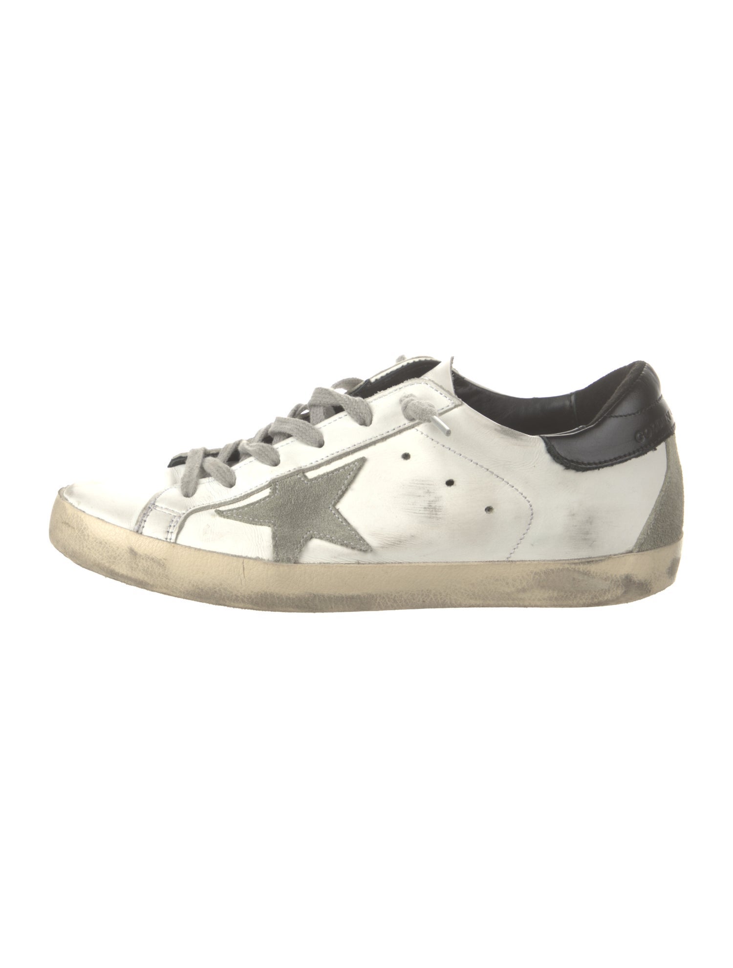 Golden Goose Leather Colorblock Pattern Sneakers