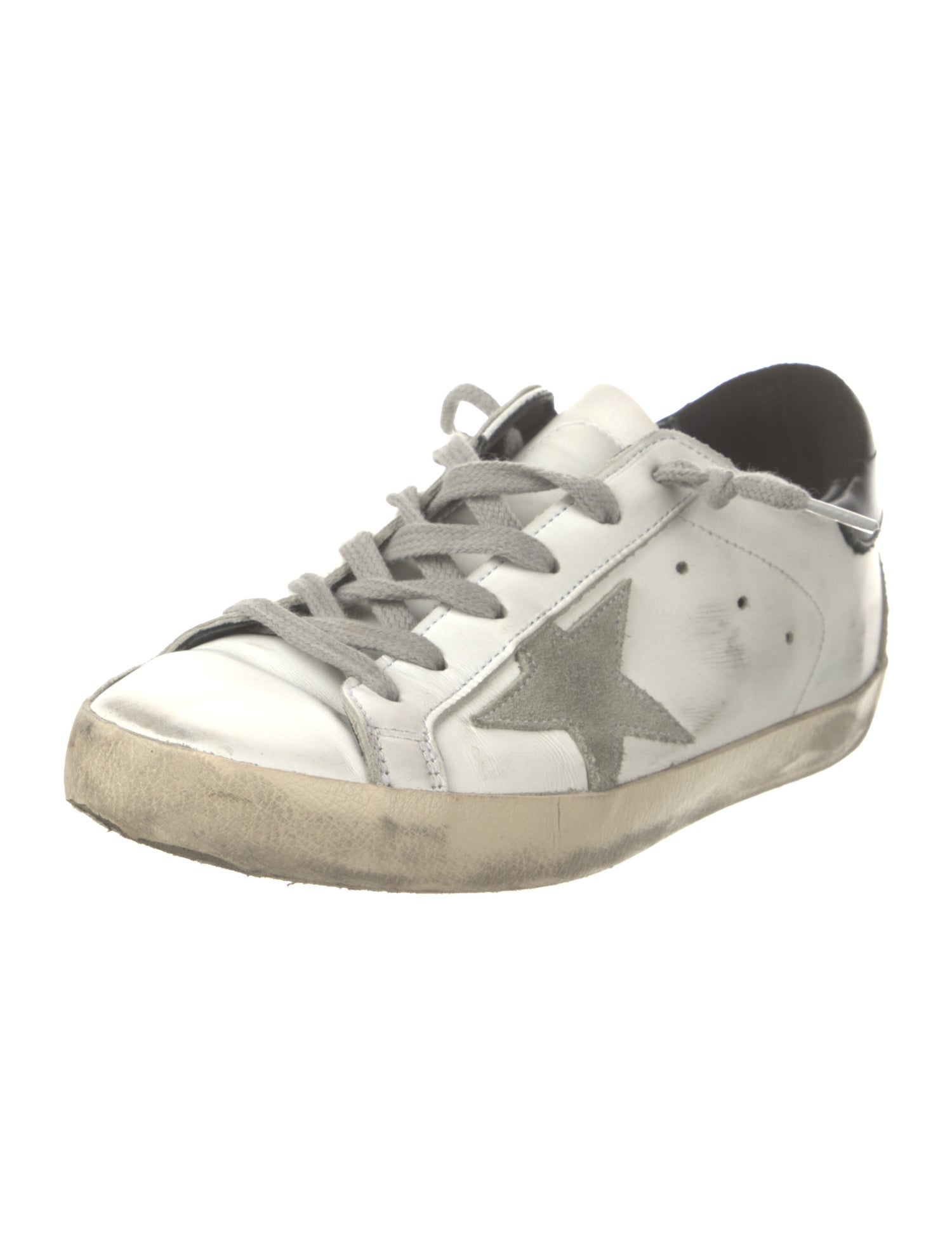 Golden Goose Leather Colorblock Pattern Sneakers