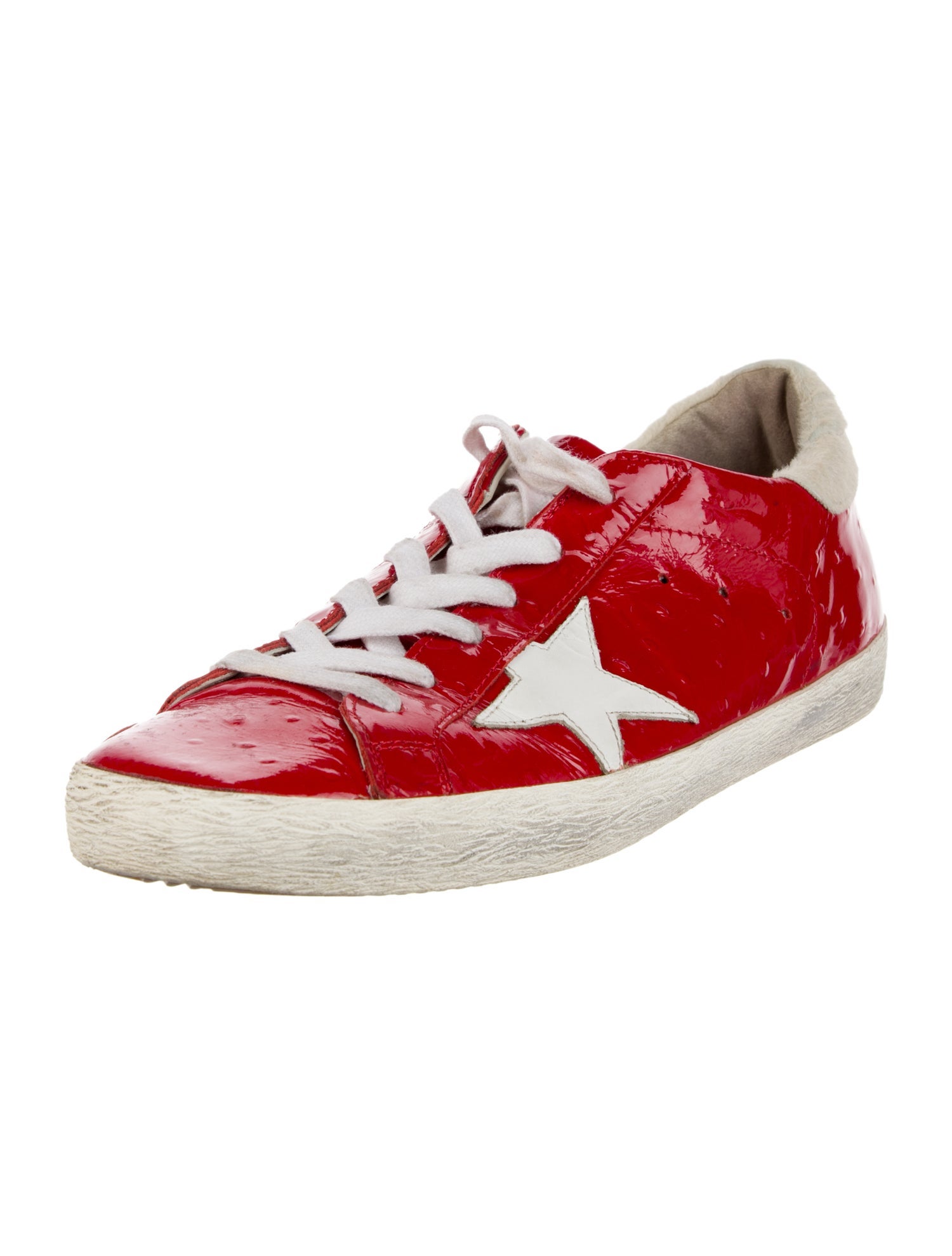 Golden Goose Patent Leather Printed Sneakers