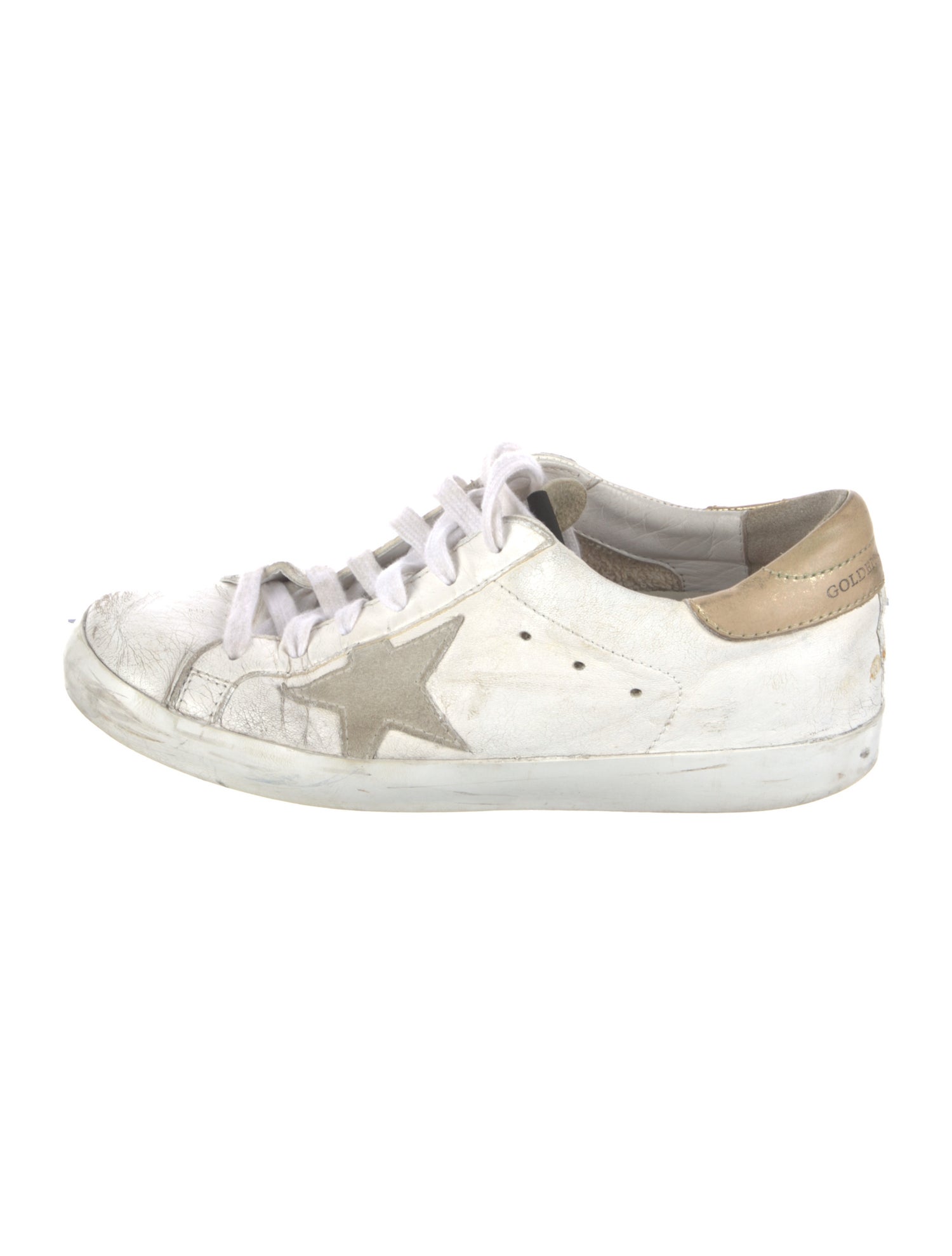 Golden Goose Leather Printed Sneakers