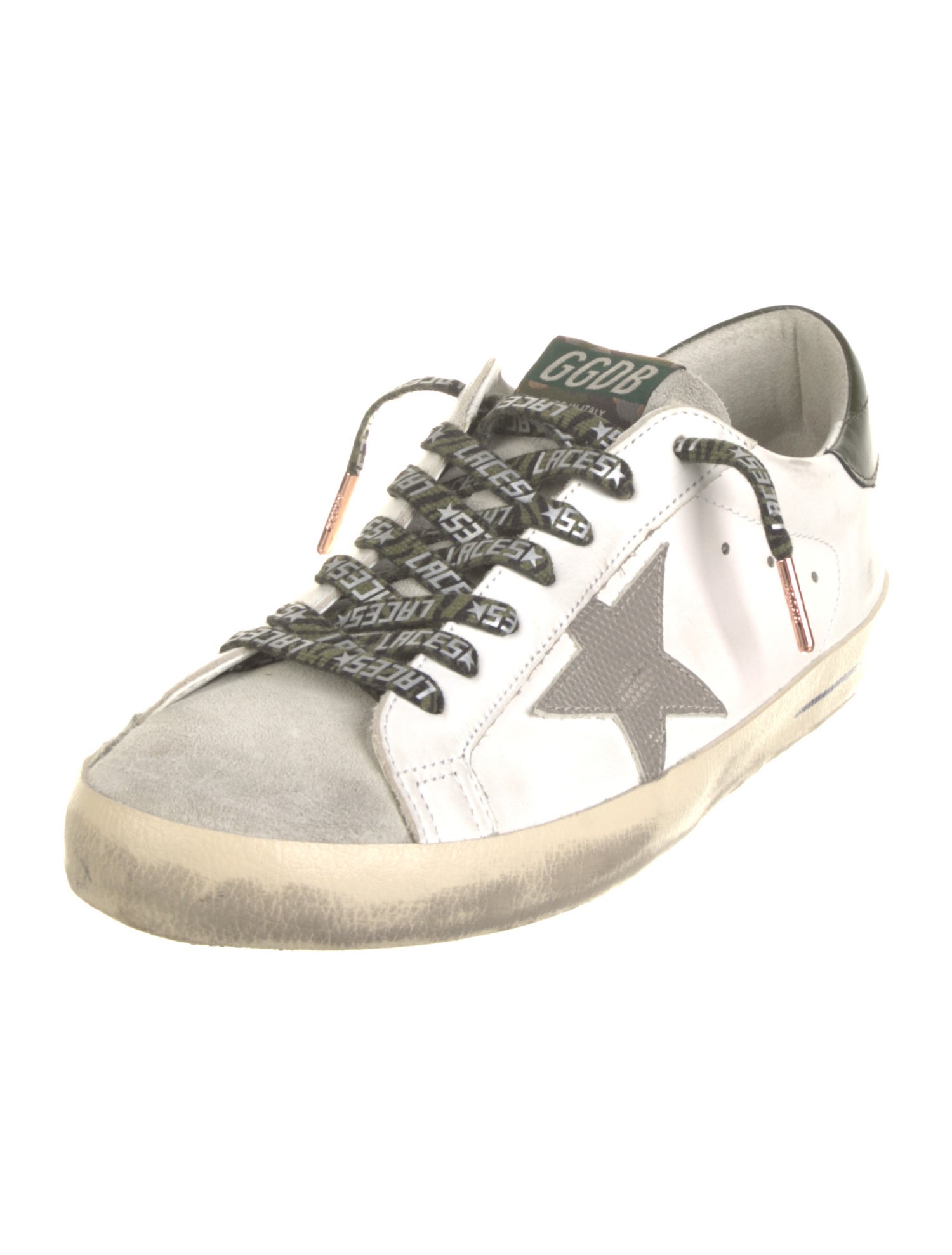 Golden Goose Leather Distressed Accents Sneakers