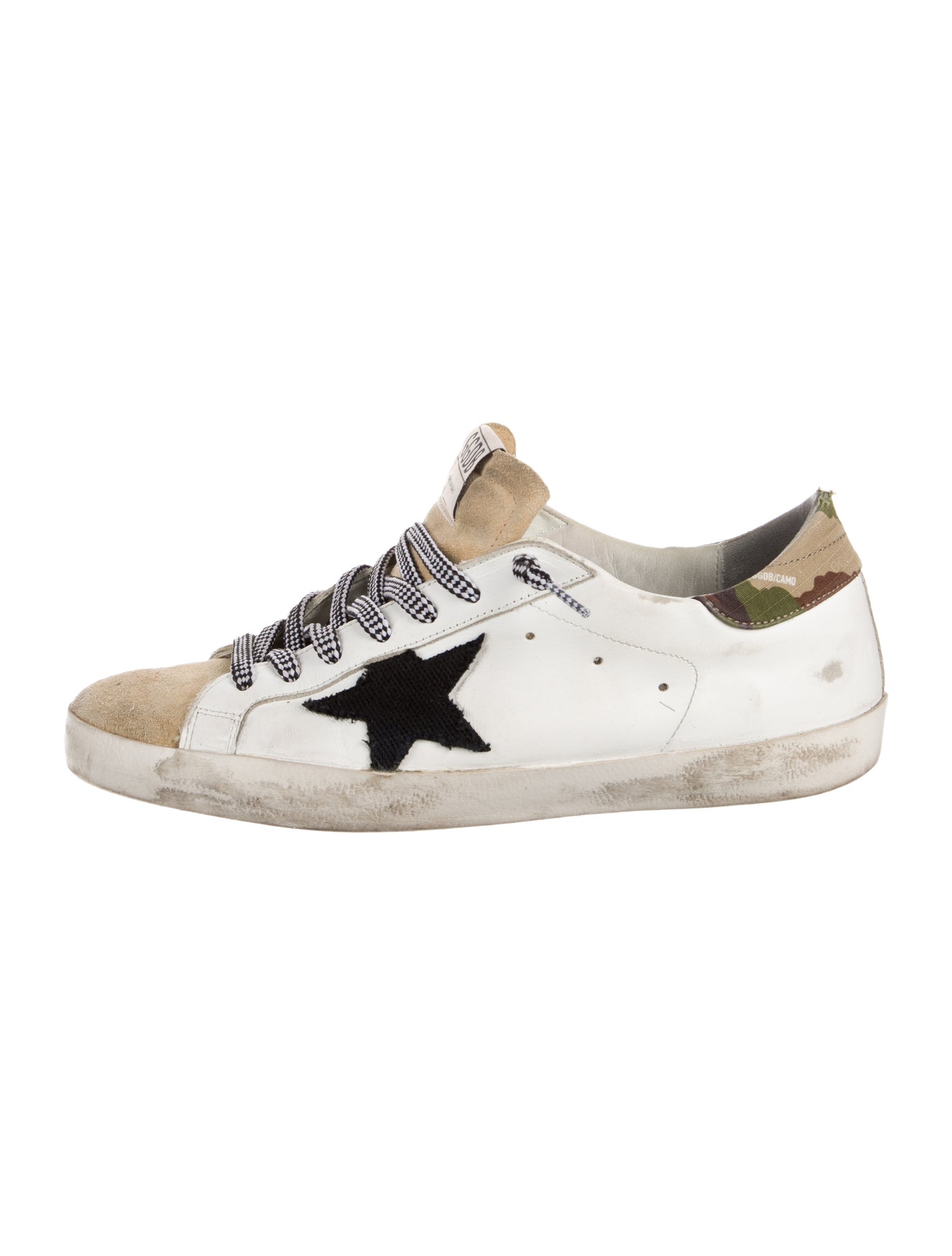 Golden Goose Leather Printed Sneakers