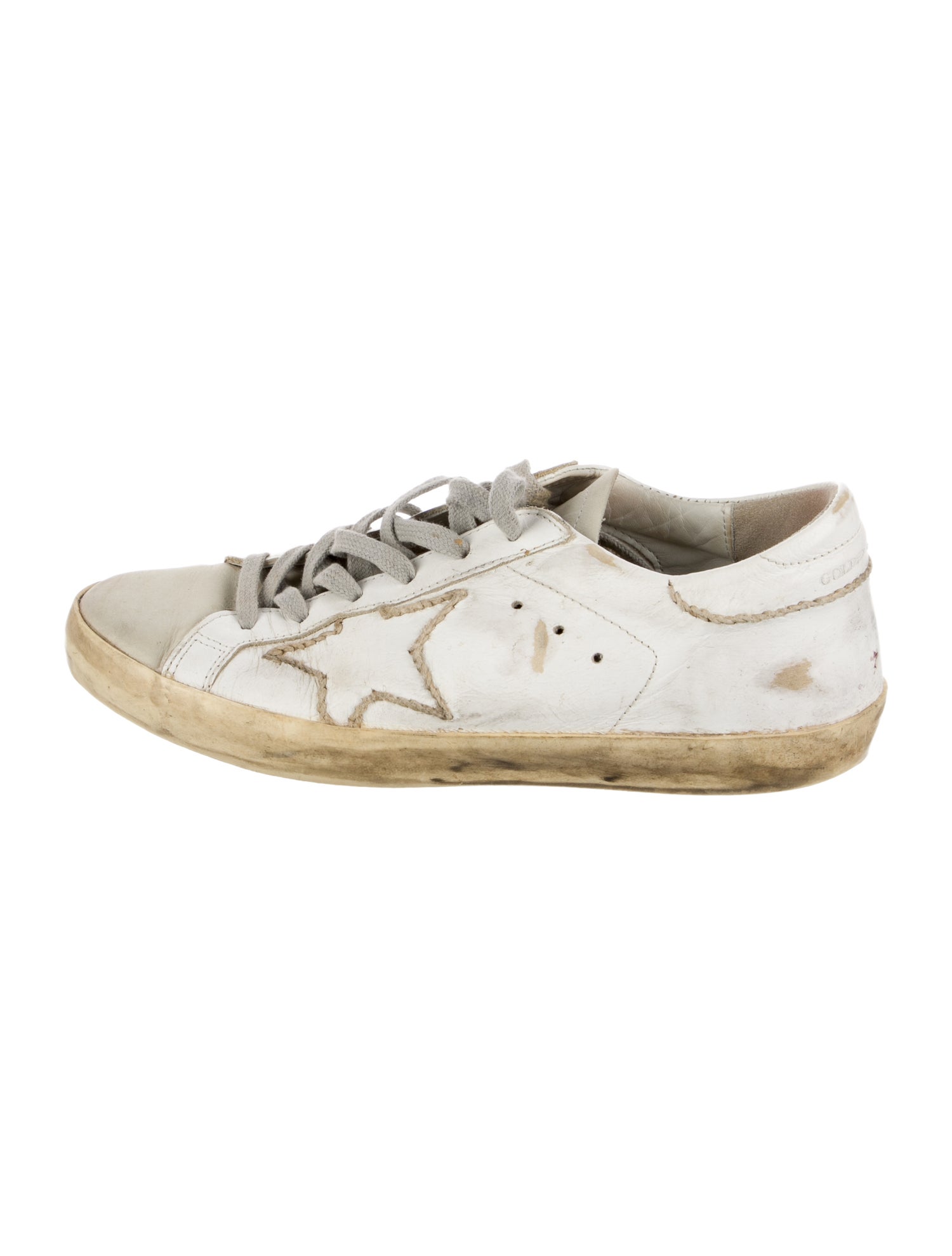 Golden Goose Leather Distressed Accents Sneakers