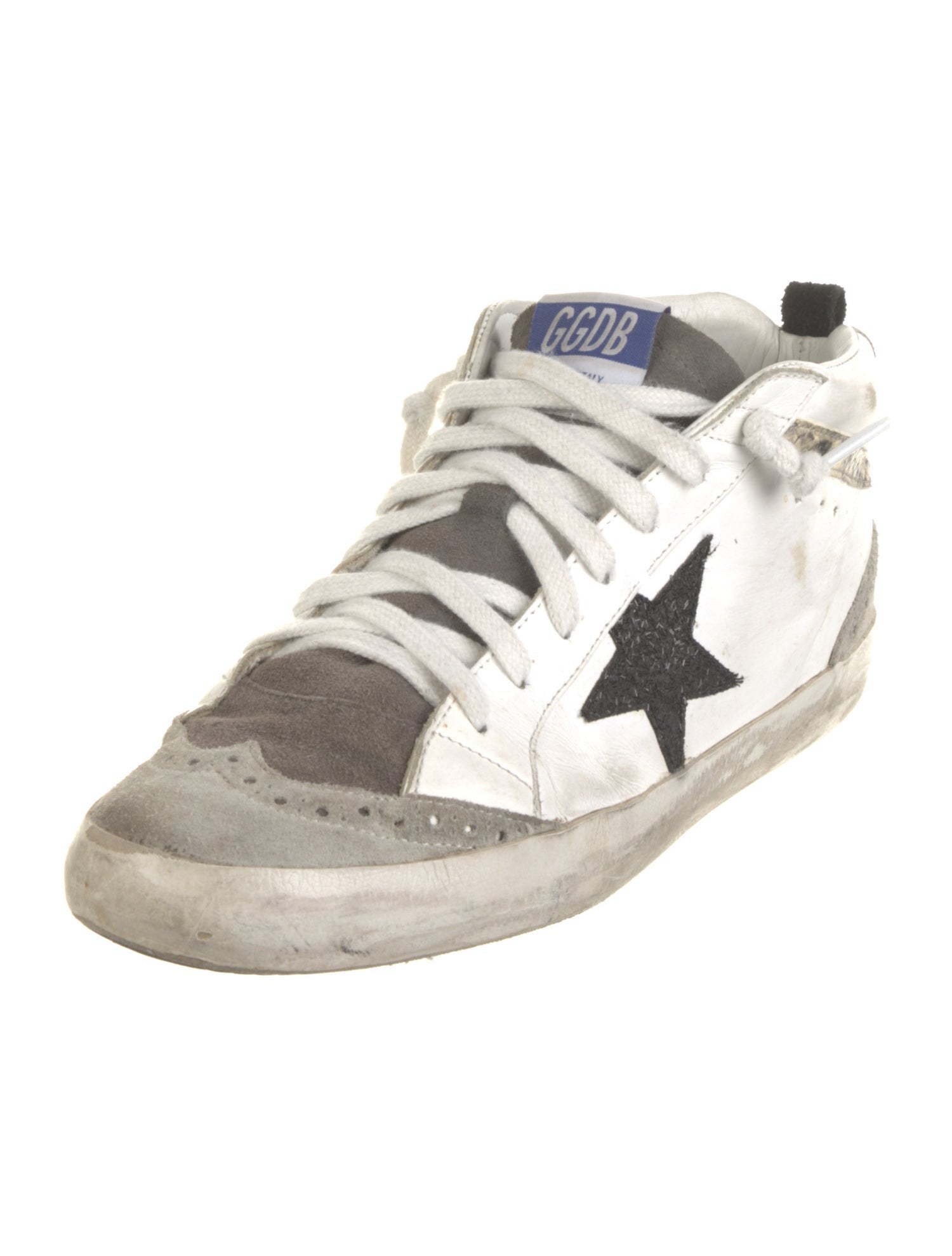 Golden Goose Leather Animal Print Sneakers