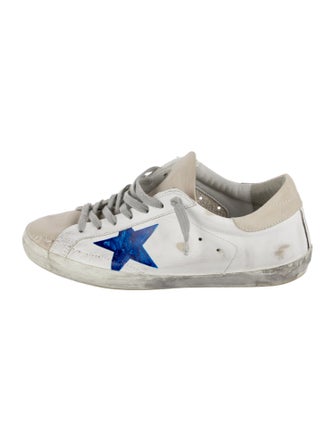 Golden Goose Leather Colorblock Pattern Sneakers