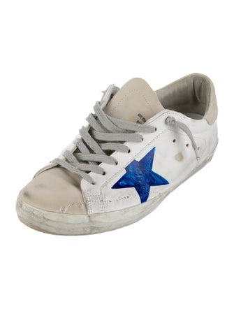 Golden Goose Leather Colorblock Pattern Sneakers