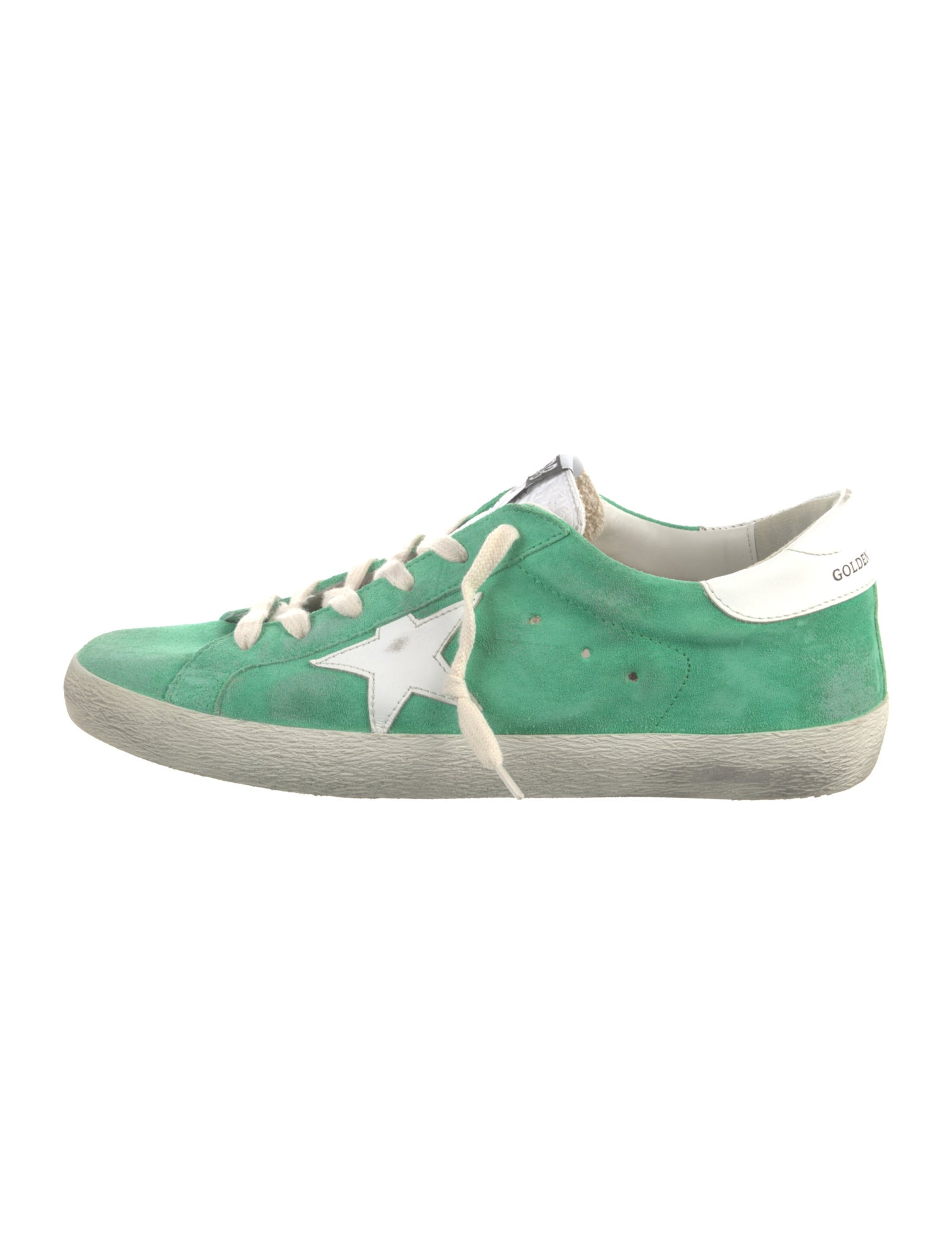 Golden Goose Suede Colorblock Pattern Sneakers