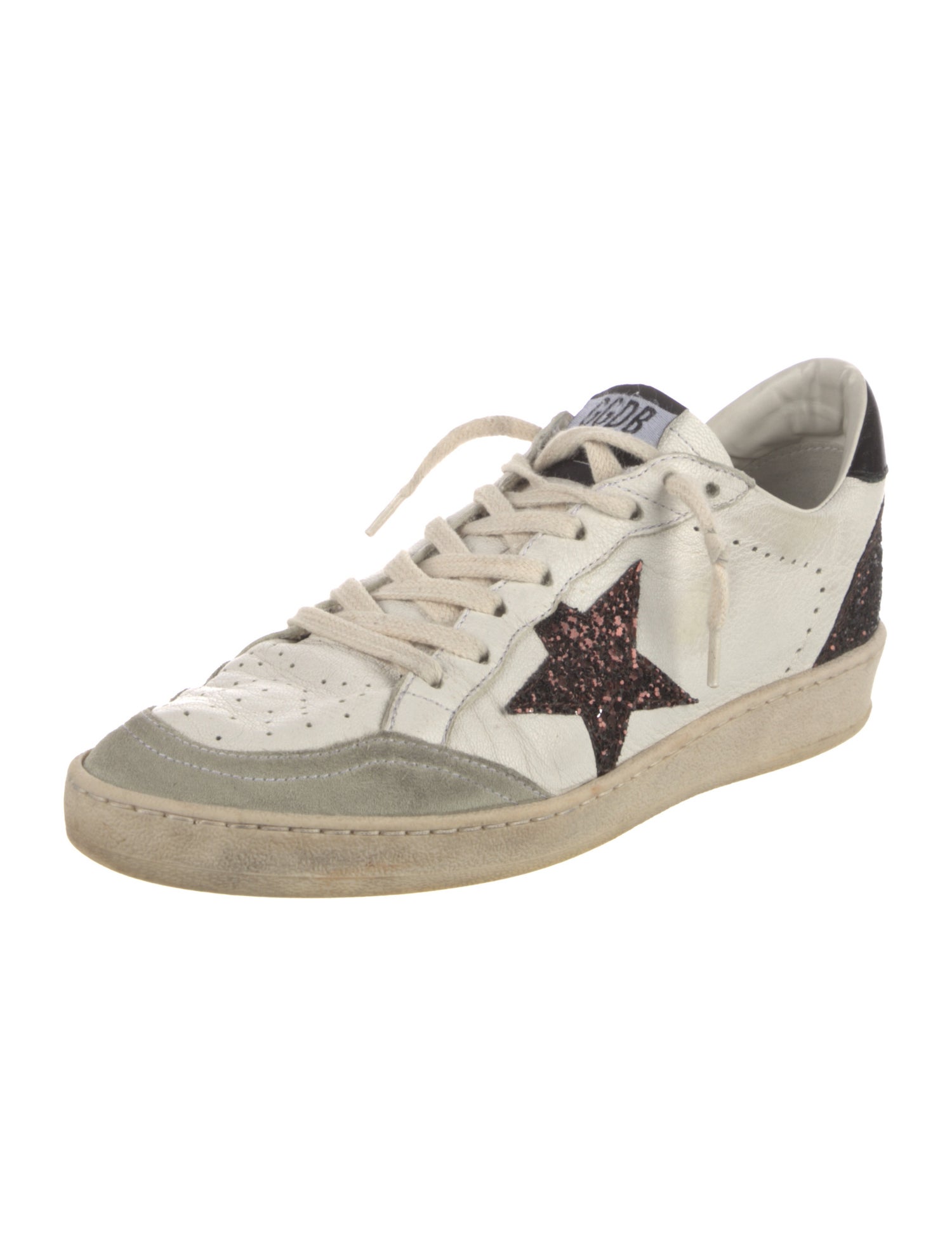 Golden Goose Leather Colorblock Pattern Sneakers