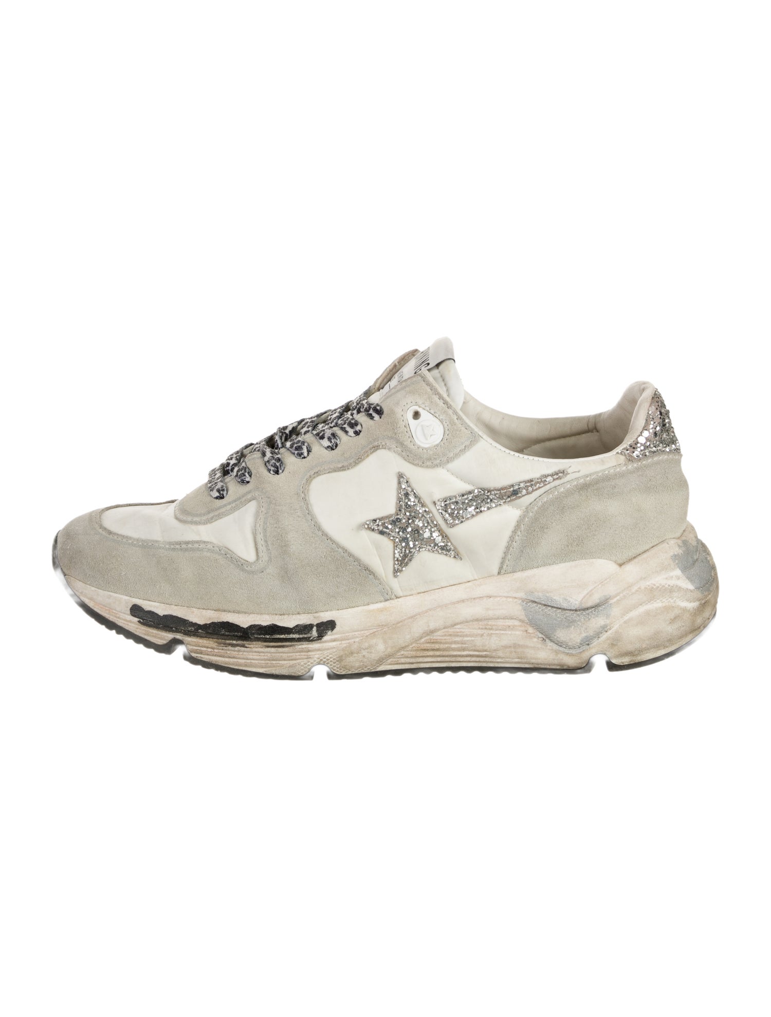 Golden Goose Suede Printed Athletic Sneakers