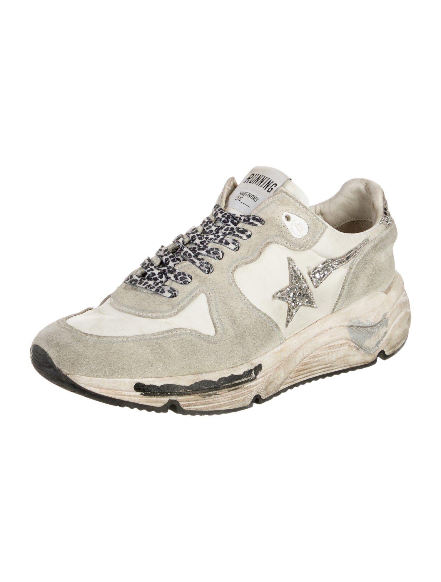 Golden Goose Suede Printed Athletic Sneakers