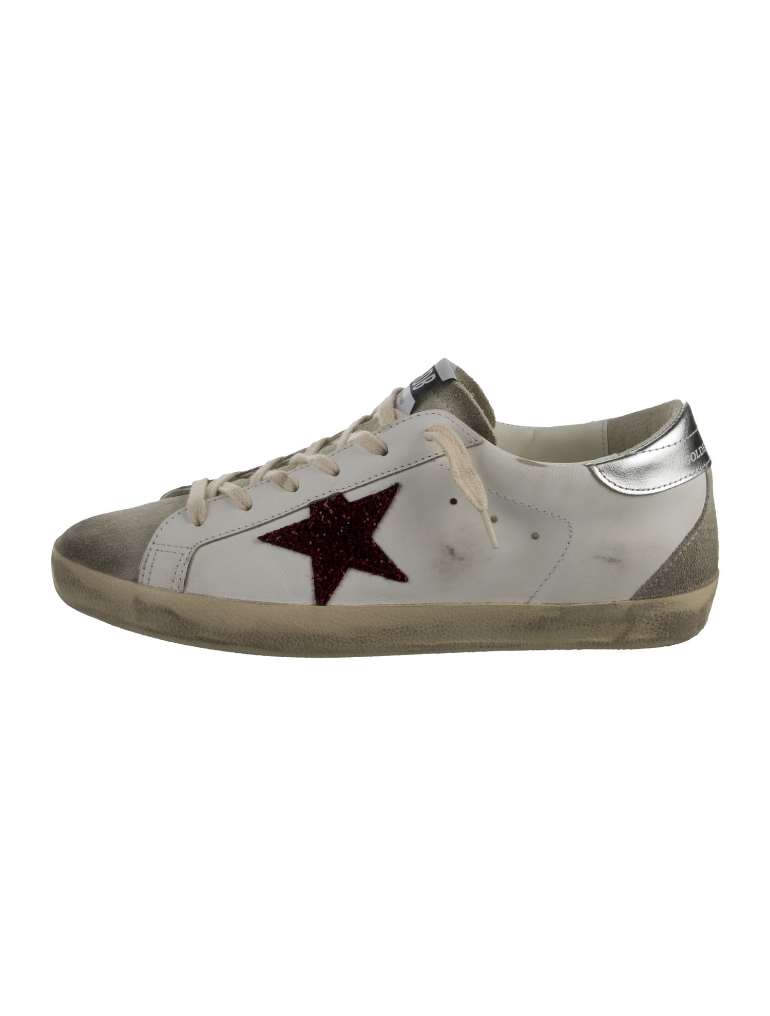 Golden Goose Leather Animal Print Sneakers