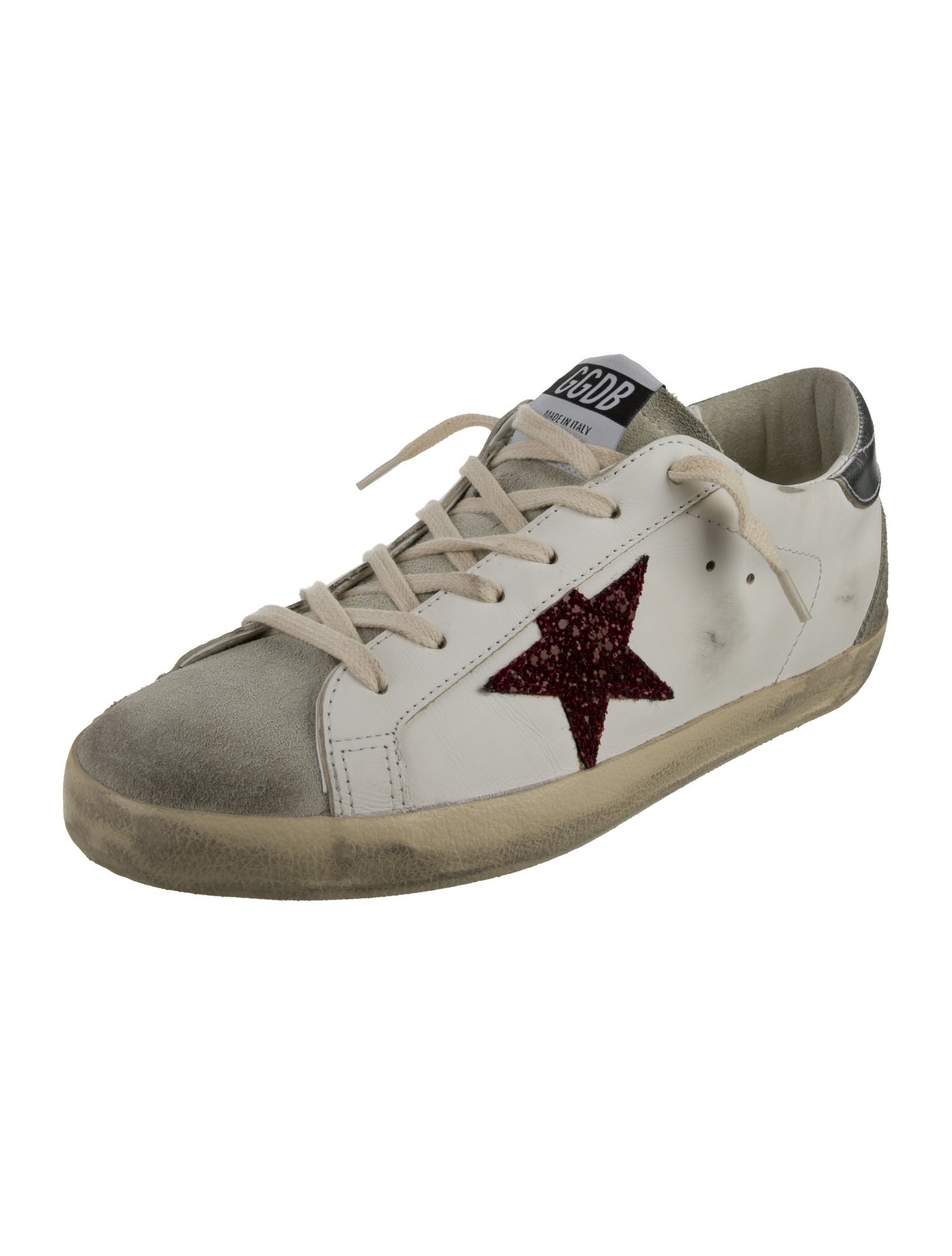 Golden Goose Leather Animal Print Sneakers